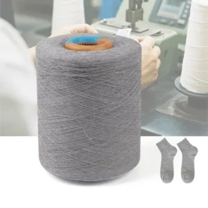 Recycle Cotton Polyester Blended Spun Yarn Knitting Textile for Socks Made Melange Yarn