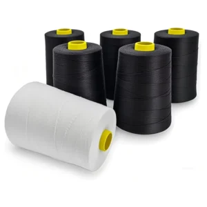Recycled 30s 100% Polyester Ring Spun Yarns High Tenacity Raw White Black for Industrial Bag Closing Thread Sack Sewing Yarn