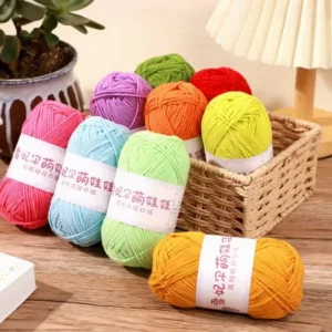 Recycled 4-Strand High Tenacity Cotton Yarn Blended Crochet Yarn for Baby Milk Knitting and Weaving