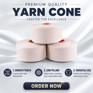 Recycled Beige Yarn Versatile Yarn for All Season Apparel and Accessories Max 32 Count Recycled Cotton Yarn