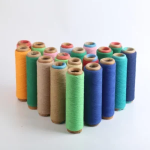 Recycled Cotton Blended Polyester Yarn High Tenacity Dyed for Knitting and Weaving Raw Pattern