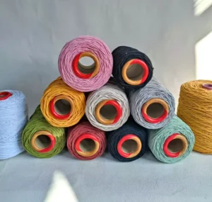 Recycled Cotton Blended Yarn Eco-Friendly OE Technics Knitting Dyed Customizable Styles Various Colors Available 3-20S Count