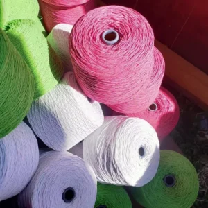 Recycled Cotton Blended Yarn Open End Dyed High Tenacity Mop Yarn