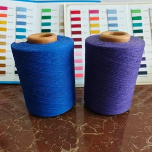 Recycled Cotton Melange Yarn Colorful Open End Dyed Blended Yarn for Eco Knitting Weaving Towels Fabric