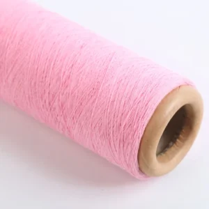 Recycled Cotton Nylon Blended Yarn in Pink Dyed Anti-Pilling and Abrasion-Resistant Yarn Count 10s/1-21s/1 for Embroidery and Sewing