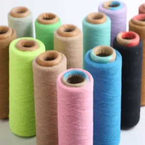Recycled Cotton Polyester Blended Lace Yarn Anti Pilling Dyed for Embroidery and Sewing