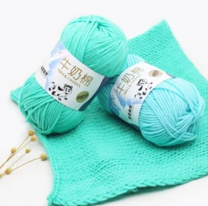 Recycled Dyed Pattern Cotton Blended Yarn for Sewing and Knitting with Milk Cotton