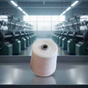 Recycled Polyester 65% Spandex Polyester Ring Spun Yarn High Strength & Evenness Dyed
