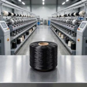 Recycled Polyester FDY Raw Black 100D/36F Yarn GRS OEKO Certified for Shoes
