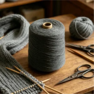 Recycled Raw Grey Deop Deyd 100% Polyester Yarn for Curtains Sheers Sewing Knitting Fabric