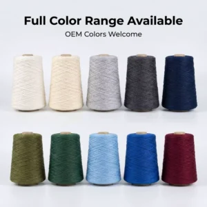 Regenerated Multiple Color Choices Recycled Cotton Polyester OE Yarn NE 0.5S-40S for Gloves Knitting