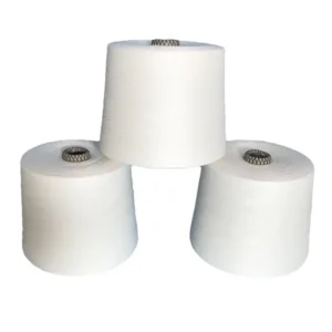 Ring Spun Bleached Polyester Cotton Blended Yarn TC5050 16/21/32 Knitted Products Use