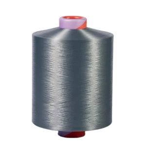 Rolls Macrame Cord Filament Soft Intermingled Grey Yarn 100% Nylon Dyed High Tenacity Nylon 6 DTY Yarn