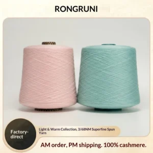 Rongrun Cashmere Yarn Fine Spinning 100% Cashmere 3 68NM High end Hand Knitting Yarn for Knitted Clothing