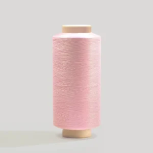 Rough Powder 100% Polyester 150D/300D DTY Eco Friendly Core Spun Dyed Yarn Breathablele