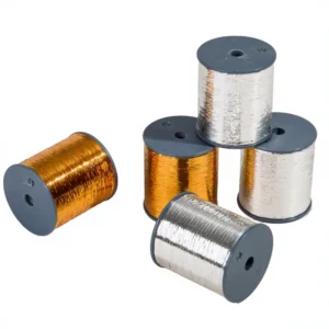 SILVER GOLDEN Metallic Yarn M Type Polyester STRONG Anti Pilling High Tenacity for Embroidery Knitting and Weaving