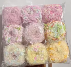 SY Mix 100g Blended Hand Knitted Yarn Stylish Fancy Design with Dyed Pattern Ring Spun Yarn
