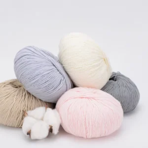 Safe Dyed 100% Combed Cotton Yarn 50g Rolls 8ly Handmade Amigurumi Doll DIY Crochet Knitting for Blankets Scarves Baby Sweaters