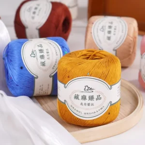 Sequins Hemp Thread Linen Lace Shawl Soft Braided Short Sleeve Hand Knitting Weaving Embroidery Recycled Cotton Acrylic Dyed