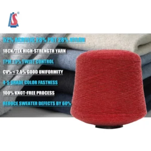 Sewing Knitting Yarn Supplier Soft Tshirt Angola Core Spun Yarn Fluffy Soft Woven Knit Multi Colored Acrylic Blended Yarn