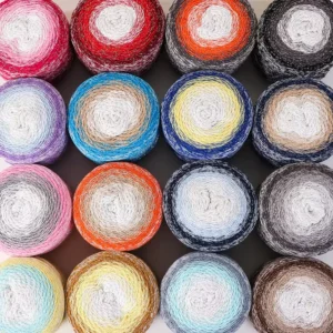 Shining 200g Hot-selling New Yarn Craftsman Ombre Polyester Blended Yarn DIY Soft Fancy Cake Yarn