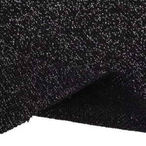 Shiny Plain Dyed Jacquard Knit Elastic Lurex Metallic Polyester Fabric