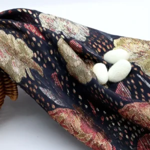 Silk Based Quality Lurex Luxurious Thread Blended Jacquard Fabric Women Dress Garment Home Curtain Home Textile Fabric