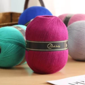 Silk Cotton Melange Chunky Yarn 18S Soft Breathable for Knitwear Crocheting Tufting Gun Projects 38 Colors