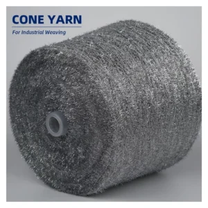 Silver Filament Oblique Fancy Yarn for Knitting Weaving 1000KG MOQ Soft Metallic Shine OEM ODM Supply
