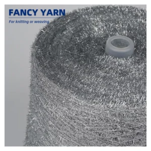 Silver Filament Oblique Yarn Metallic Fancy Yarn for Knitting Embroidery 1000KG MOQ Gold Supplier
