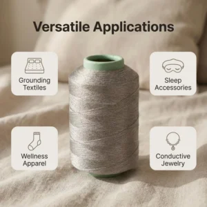 Silver Metal Yarn 200D Conductive Anti-Radiation for Fabric Curtain