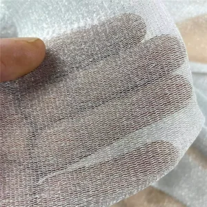 Silver Metallic Yarn Dyed Stretch Knitted Mesh Fabric Dress for Boys & Girls Bride Stage Costume Party Dance Wear Lightweight