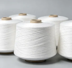 Sock Knitting Raw Material 21S Titanium White 100% Polyester Yarn High Tenacity ISO9001 Certified Sewing