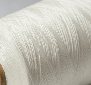 Sock Knitting Raw Material 21S Titanium White 100% Polyester Yarn High Tenacity for Sewing