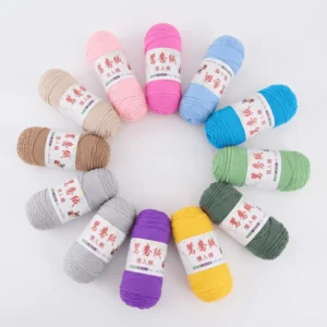 Soft 200g Milk Cotton Blended Knitting Yarn 5 Ply Skin Friendly Hand Crochet for Baby Blanket Clothing Scarf