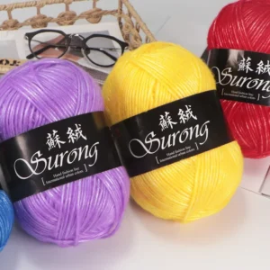 Soft Acrylic Worsted Yarn Sparkle Metallic Glitter Crocheting Knitting High Strength Blended Cotton Yarn Weaving