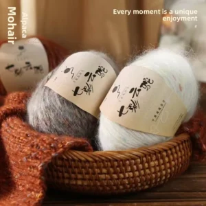 Soft Alpaca Wool Acrylic Blended Yarn Anti-Pilling Recyclable Fancy Spray Colorful Yarn for Hand Knitting Crochet 50g