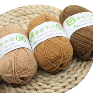 Soft Blended Cotton Yarn 21NM 4 50g Baby Yarn Milk Cotton Thick Yarn Balls