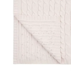 Soft Cable Knit Wool Cashmere Throw Blankets