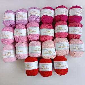 Soft Colorfast Cotton Nylon Fancy Yarn 3 Pack (50g ball) DIY Crochet Yarn for Bags Hats Blankets Beginner Friendly