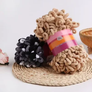 Soft DIY Doll Knitting Thread Long Hair Velvet Weaving Hand Crochet Yarn 100% Polyester Fancy Yarn Plush Ear Yarn