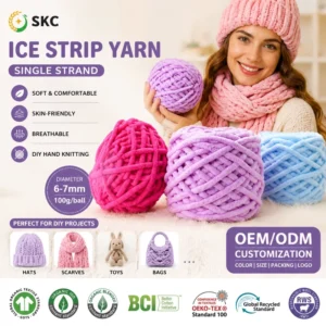 Soft Eco-Friendly Velvet Blanket Dyed Fancy Yarn Viscose Cotton Blended Fluffy Hand Knitting Thick Bulky Chunky