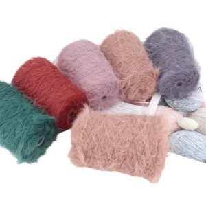 Soft Long-hair Faux Fur Fancy Yarn Eco-Friendly Anti-Pilling OE Technics Dyed 100% Nylon for Knitting Weaving