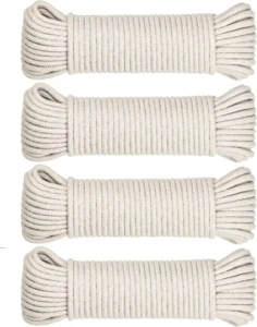 Soft Natural 4mm Cotton Rope Cord Twisted Macrame Craft DIY Eco-Friendly Biodegradable Wedding Decor Bulk