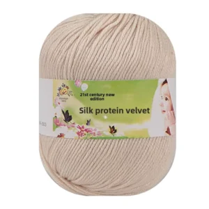 Soft Silk Protein Velvet Baby Milk Cotton Yarn Breathable Hand Knitted Infant Children Sweater Hat Shoes Crochet DIY Ball