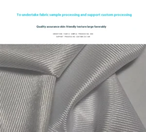 Soft Washable 100% Silver Coated Yarn Dyed Stretchy Plain Fabric for Mattress EMF RFID EMI RF Blocking Faraday Cloth Lining