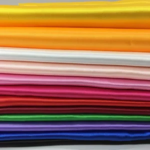 Soft Waterproof Textile Silk 100 Polyester Satin Lining Fabric