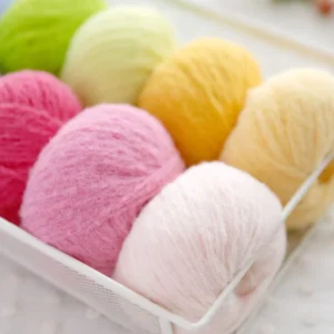 Soft&Warm Angola Cotton Acrylic Blended Chenille High Tenacity Knitting Yarn DIY Shawl Scarf Crochet Thread Supplies