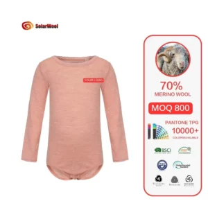 Solarwool Merino Wool Organic Breathable Baby Crawler Jumpsuit