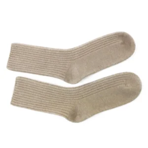 Solid Color Winter Thermal Socks Breathable Knitted Compression Crew Length Anti Slip and Anti Bacterial for Daily Use